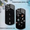 Космический Астронавт Планета Для Apple IPhone 16 11 13 15 14 Pro Max 12 Mini 7 8 Plus XR X XS Чехол для телефона из закаленного стекла эллиптической формы