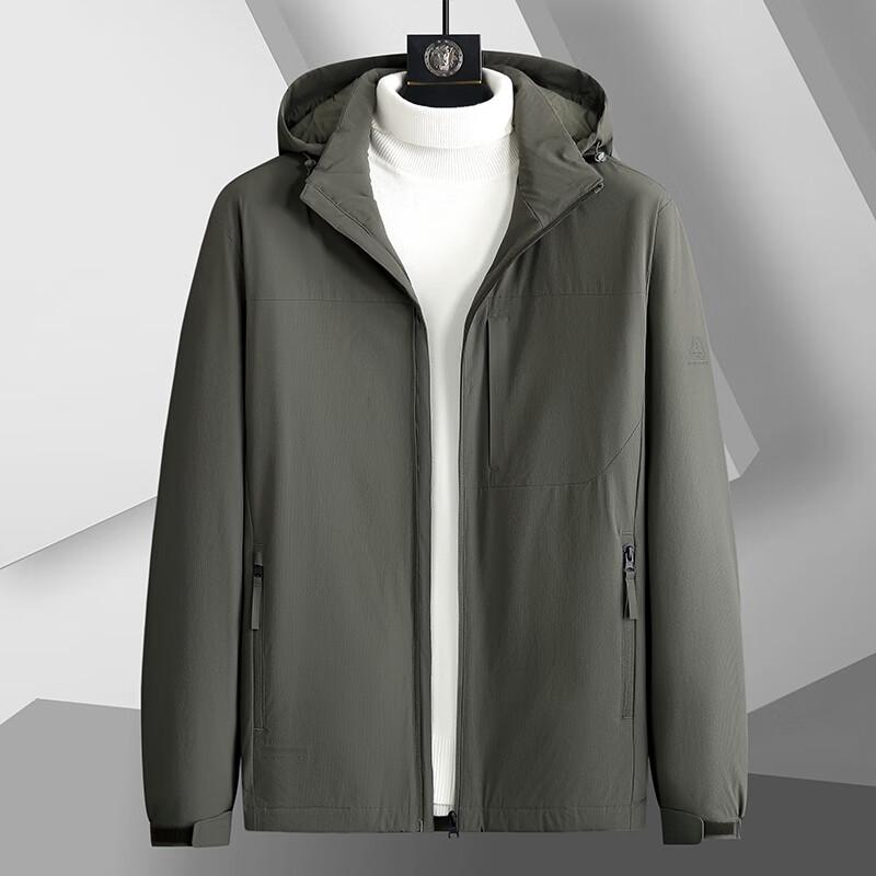 Мужская утепленная куртка большого размера свободного кроя на осень/зиму