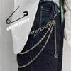 Ins Men and Women Trendy Waist Chain Punk Non-mainstream Metal Star Decoration Jeans Accessories Chain Multi-layer Pants Decoration