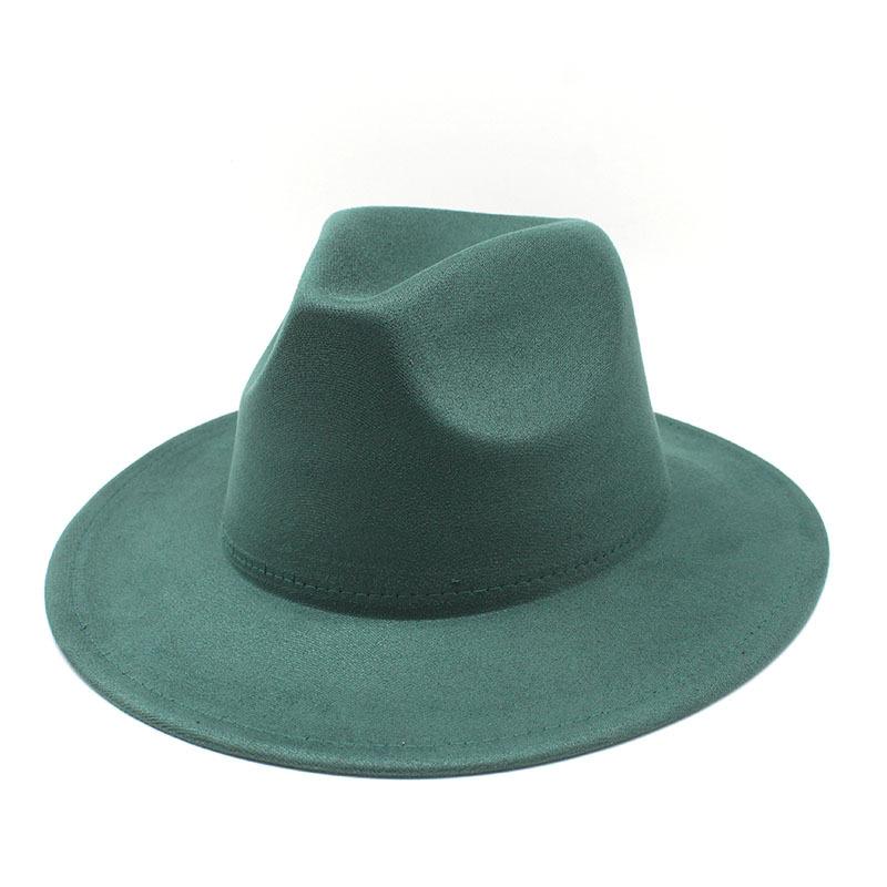Suede Men'S Ladies Jazz Hat Fashion Vintage British Felt Hat Felt Top Hat Women'S Hat