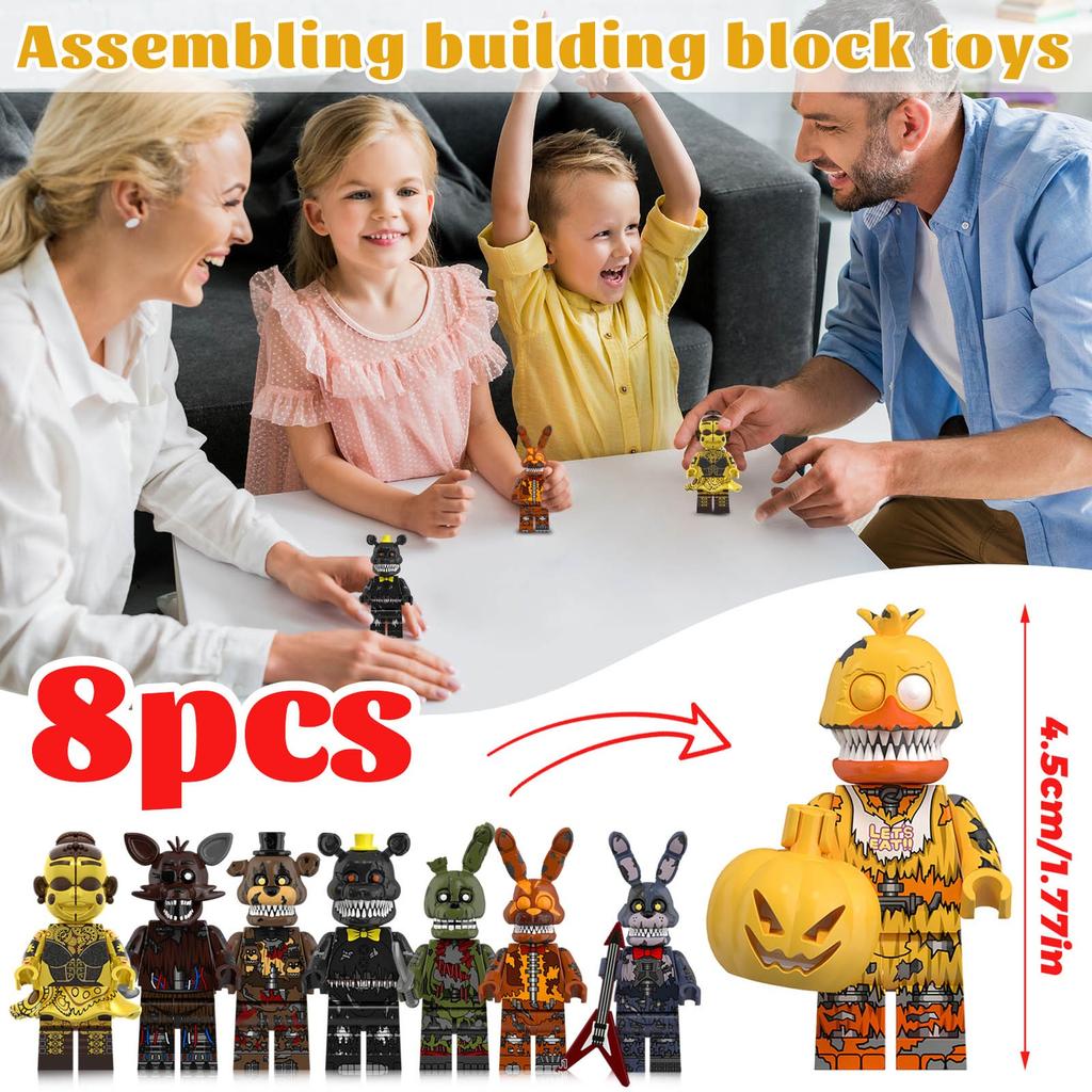 8 шт. Детские строительные фигурки Игрушки Мелкие частицы Строительные аксессуары Фигурки