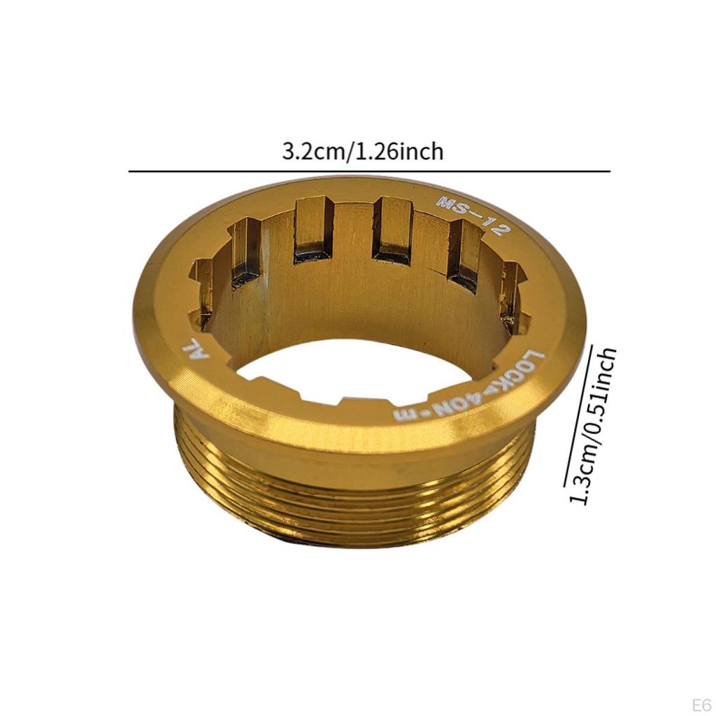 Bicycle Flywheel Cover Cassette Aluminum Alloy Part Sturdy High Strength Caste Lockring