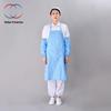 Blue & White Anti-Static Dust-Free Protective Apron for Food Workshops