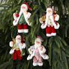 Christmas Santa Claus Doll Decoration Handcrafted Home Office Xmas Tree Santa Figurine Hanging Ornament Holiday Party Pendant