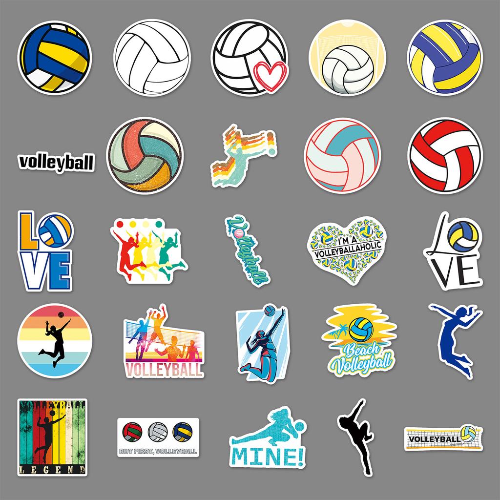 50 Volleyball Sports Graffiti Personalized Sports Creative Guka DIY Skateboard Suitcase Stickers Waterproof