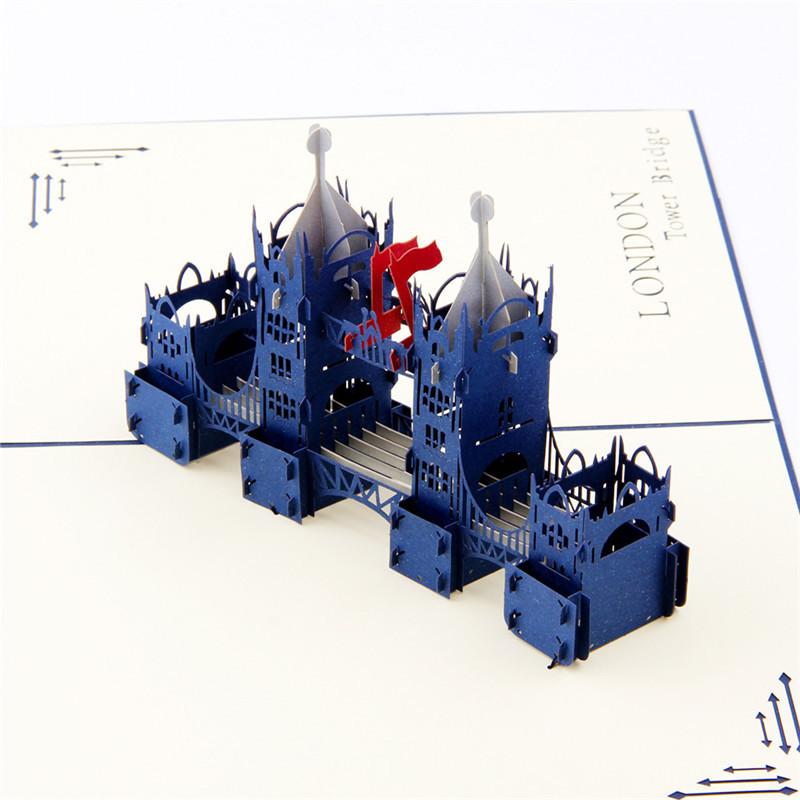 3D Pop Up Invitations Card 3D Paper World Attractions Birthday Greeting Cards 3D Tourist Postcard Save The Date Boy Present Card