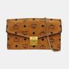 [Pre-Owned] Millie Visetos Classic Monogram Print Light Trendy Cool Girl Flap Chain Crossbody Bag Medium - Very Good #A168SB