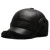 Mink Hair Forward Hat Men's Autumn and Winter Cap Grandpa Casual Versatile Velvet Thermal Hat
