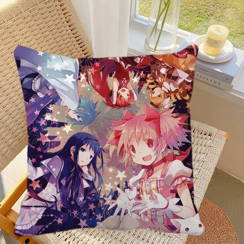 Puella Magi Madoka Magica Аниме Наволочка Квадратная Подушка Спальня Диван Досуг Комфортная Подушка Автомобиль Дом Украшение