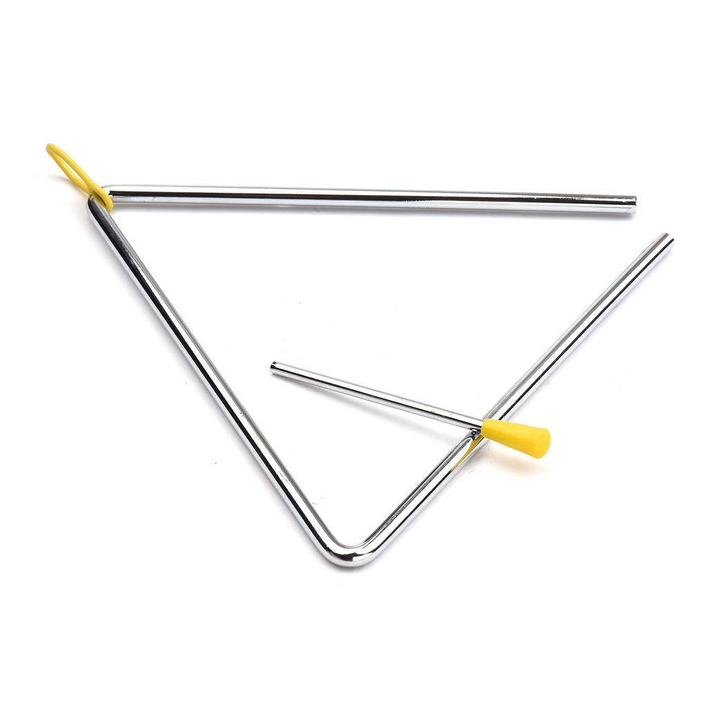 8 Inch Triangle Bell Triangolo with Metal Mallet Idiophone Steel Percussion Children Toddle Kid