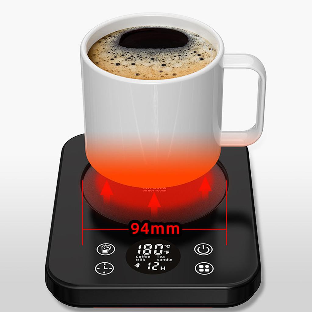 Подогреватель кружки 36 Вт 9 режимов температуры 12-часовой таймер Автоматическое отключение Электрический подогреватель напитков, чая, воды, молока