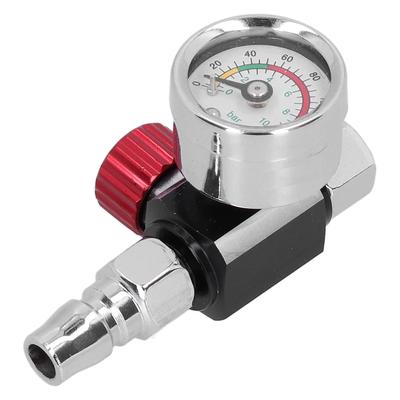 0-140psi/0-10bar Регулятор воздуха для краскопульта с резьбой G1/4 дюйма, Регулятор давления воздуха для краскопульта, Манометр с регулировочным клапаном давления