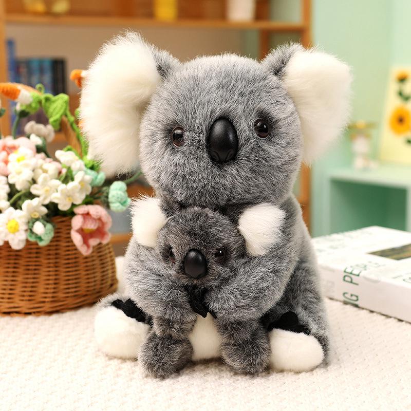 Cute Mother and Baby Koala Plush Toys - Comforting Hug Pillow for Children