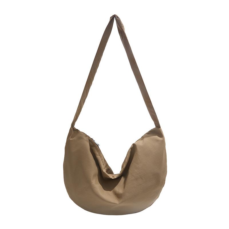 2025 Summer New Fashion Simple Messenger Bag Lazy Style Solid Color Shoulder Bag Class Travel Commuter Messenger Bag