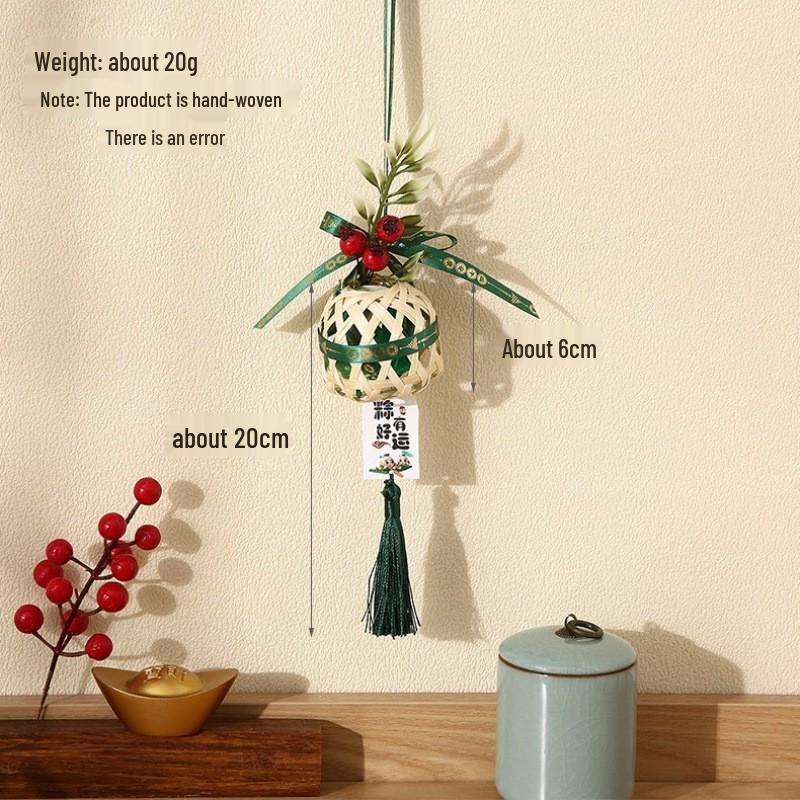 2026 Dragon Boat Festival Mugwort Fan Pendant & Indoor Sachet Bells for Door Handle and Decoration