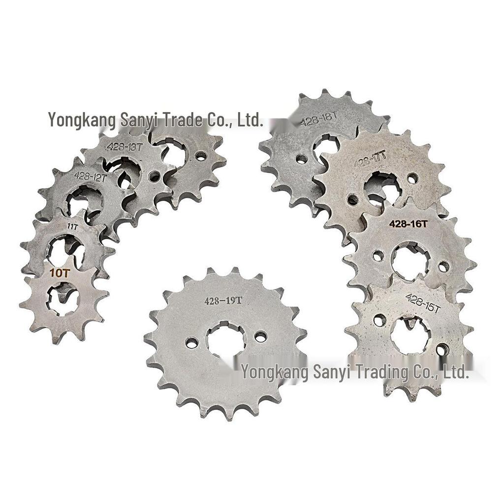 428 Type Motorcycle Engine Small Chain Sprocket, 10-19 Teeth Variable Speed Freewheel Modification Gear Parts