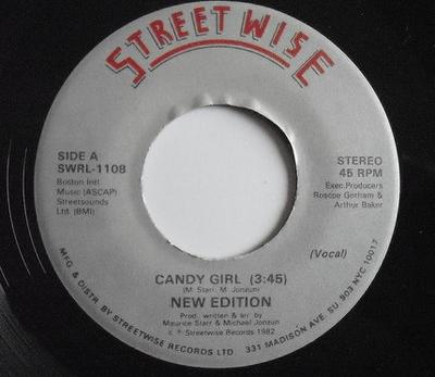 7-дюймовая пластинка NEW EDITION - Candy Girl SWRL1108 Streetwise 1982 США Танцевальная и электронная музыка Б/у