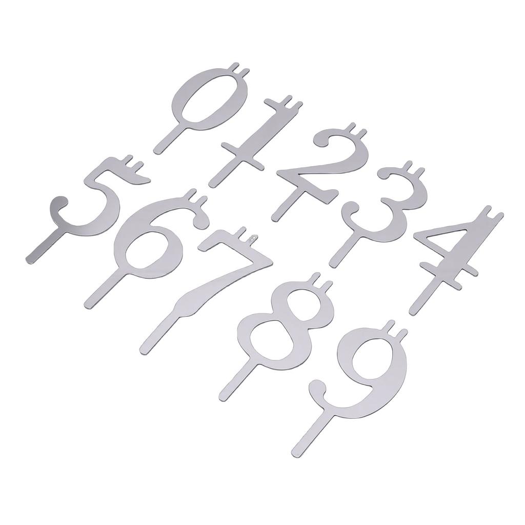 20PCS Number Candle Holder Set Reusable Metal Numeral Birthday Cake Candle Holders Cake Topper Decoration for Party Celebration