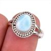 Natural Republic Larimar Gemstone 925 Sterling Silver Jewelry Ring Size 6.5 O9U63