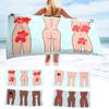 Creative Bath Towel Adult Funny Print Shower Body Wrap Soft Beach Towel Blanket