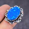 Blue Triplet Opal Gemstone Handmade 925 Sterling Silver Jewelry Ring Size 9 W8d88