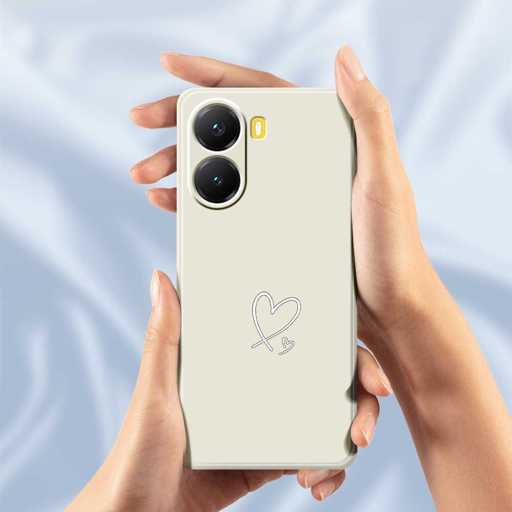 For Xiaomi Redmi Turbo 4 5G/Poco X7 Pro 5G Case White Love Pattern Printing Straight Edge TPU Phone Back Cover