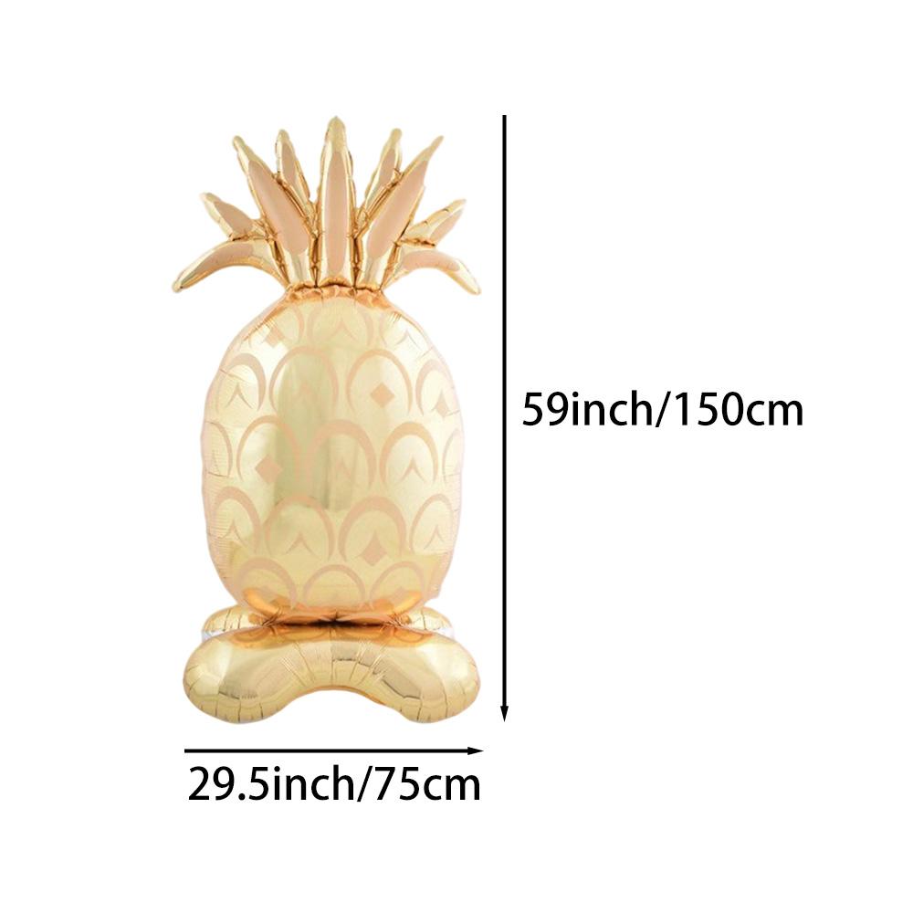 1 Extra-Large Standing Golden Pineapple, Aluminum Foil Balloon, 59inch Extra-Large Balloons, Suitable for Hawaii, Tropical Summer Party Decorations,  
