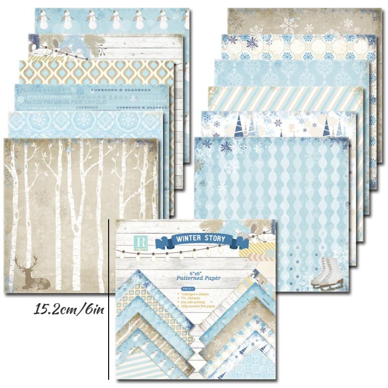 24 листа, зимняя история, сосна, рождественские поделки, бумажные подушечки, вырубные штампы, художественный фон, оригами, скрапбукинг, изготовление карт