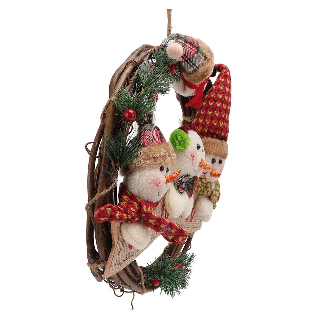 Christmas Wreath Fadeless Durable Joyful Vibes Rich Bright Colors Grapevine Wreath for Door Window