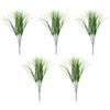 5Pcs Artificial Grass Realistic 7 Branch Simulation Artificial Grass Flower Arrangement for Home Decoration