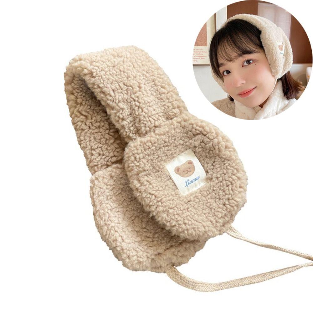 Windproof Plush Ear Cover Cute Bear Soft Plush Earflap New Ear Warmer Winter