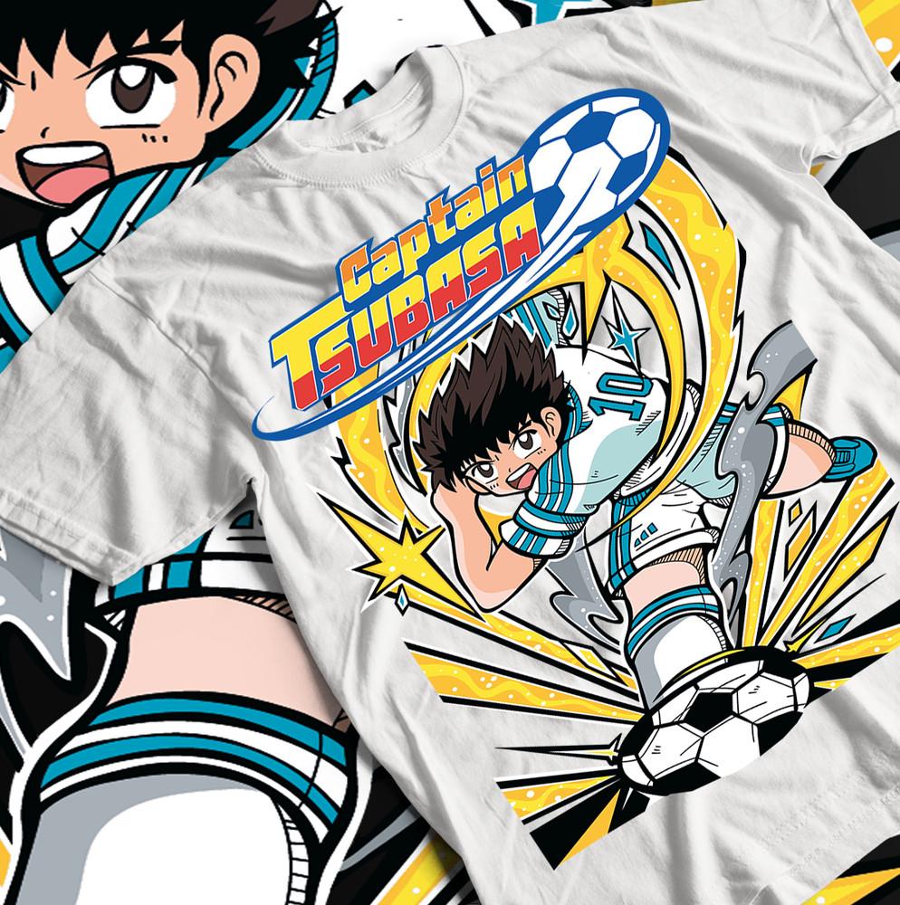 Captain Tsubasa Soccer Manga T-Shirt, Japanese Anime Unisex Tee, Football Shirt