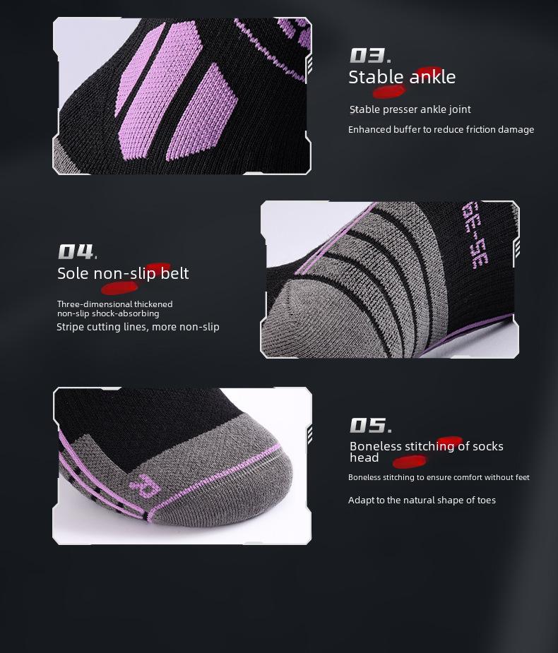 Зимние профессиональные шерстяные лыжные носки — теплые, быстросохнущие и ветрозащитные DWZ04