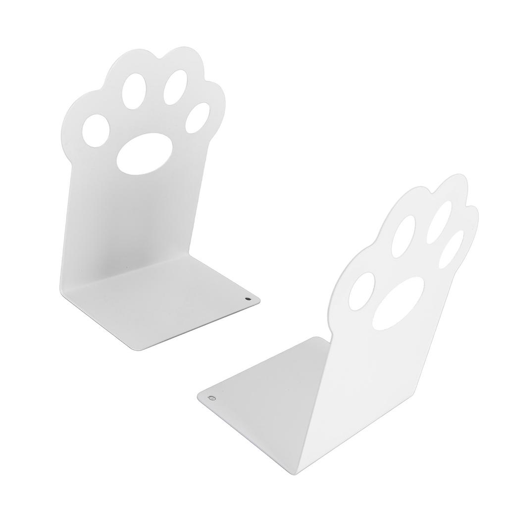 Metal Bookends Cartoon Cat Claw Decorative Desk Magazine Book Ends for Home School