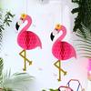 1 шт. Пляжная вечеринка, украшение на день рождения, шар в виде соты фламинго, подвеска в виде шара в виде соты розового фламинго