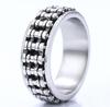 S925 Silver Ring Ring, Unisex Motorcycle Chain Ring
