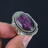 Ruby Zoisite Gemstone Solid 925 Sterling Silver Handmade Statement Ring Jewelry For Women & Girls