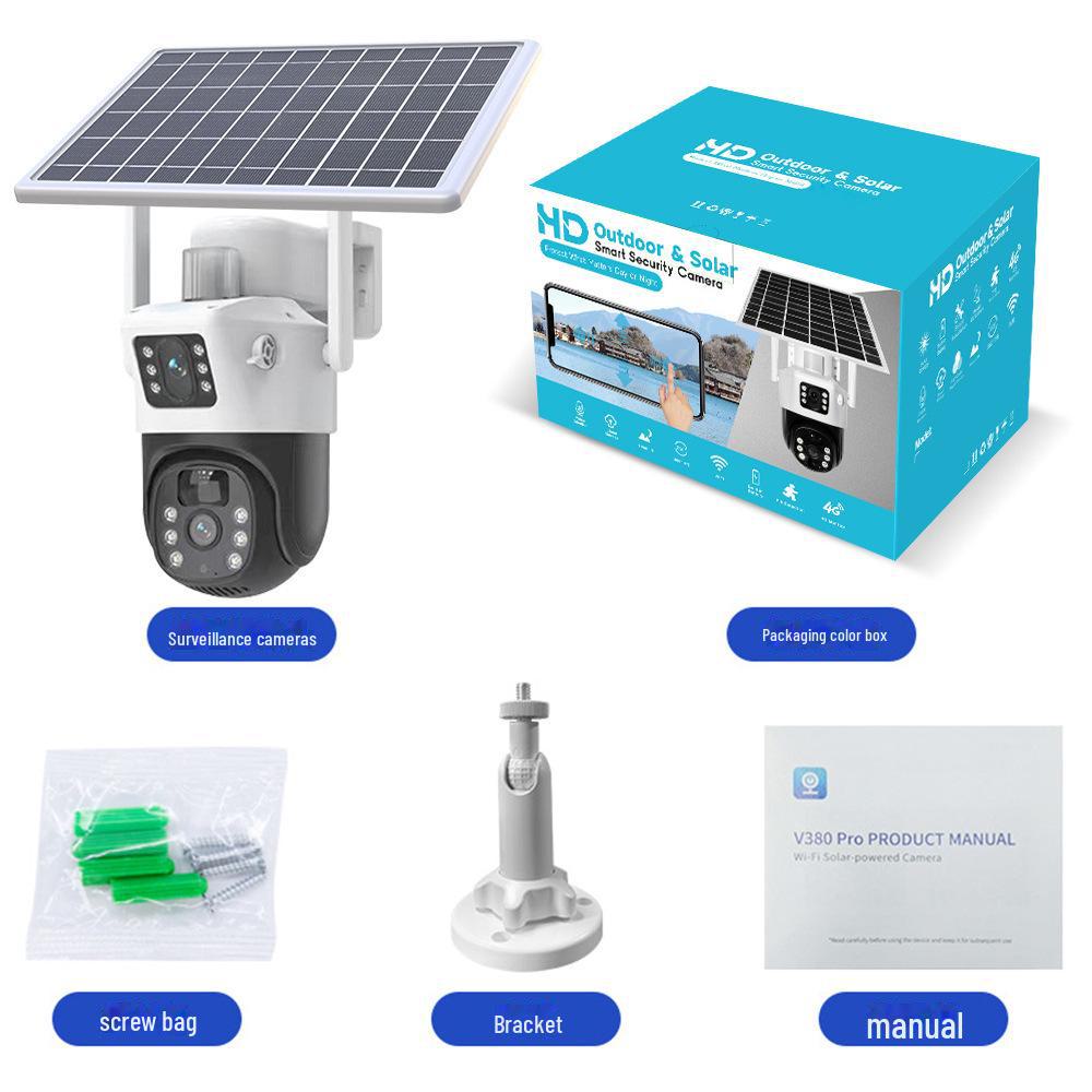 360-градусная наружная камера с солнечным монитором и ночным видением