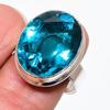 Натуральный иолит Кварц Драгоценный камень 925 пробы Стерлинговое серебро Ювелирное кольцо Размер 8 AR-16494
