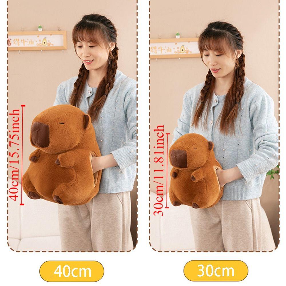 Soft Capybara Plush Hand Warmer Cartoon Capybara Sleeping Pillow Children Toys