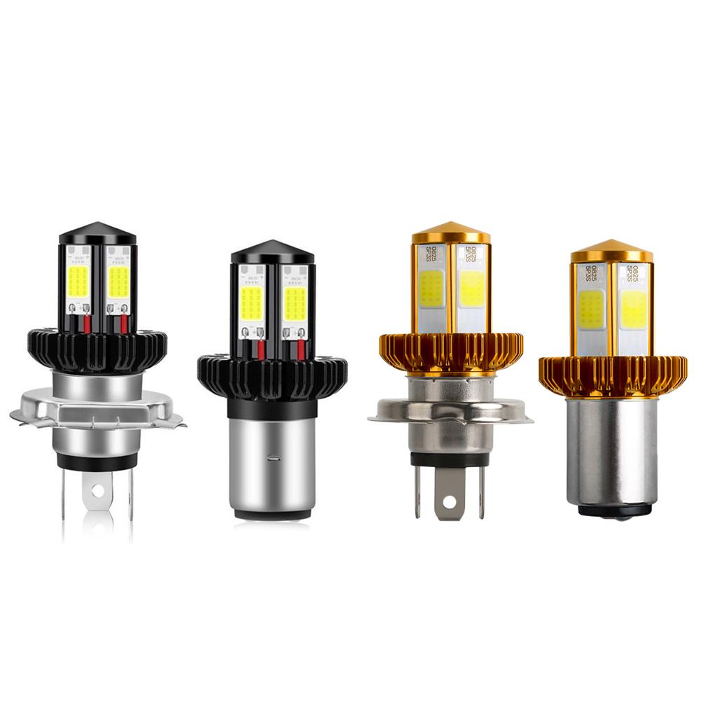 Фара для мотоцикла светодиодная BA20D H6 H4 лампы дальнего и ближнего света Moto LED лампа для фары мотоцикла 6000K белый 12V 1200LM