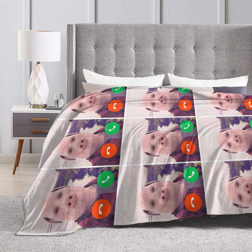 Фланелевые одеяла с мемом про Джона Порка Зимнее Супермягкое Одеяло-накидка для Мальчика Девочки Домашний Декор Принт Покрывало для Кровати Покрывало для Дивана