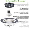New Kitchen Sink Drain Strainer and Stopper Combo for Standard 3-1/2 Inch Drain