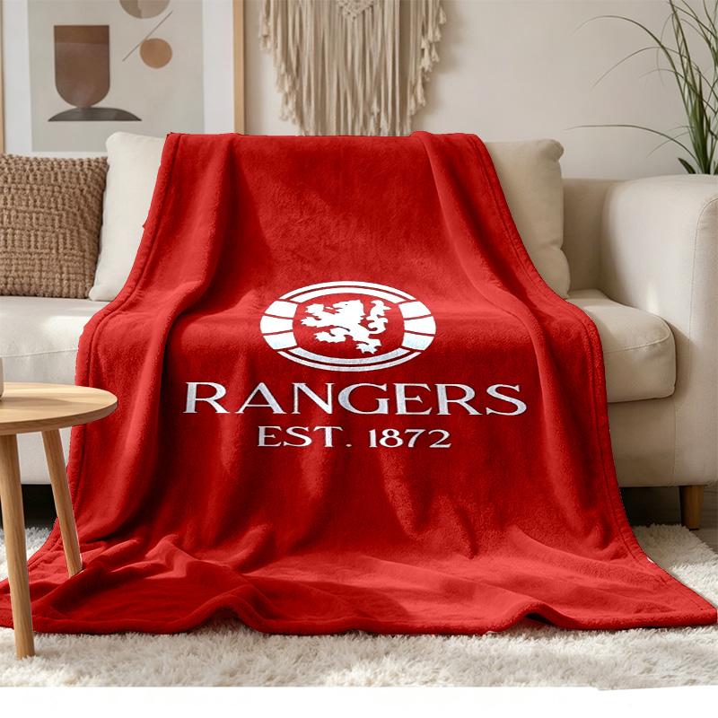 Rangers FC Soft and comfortable flannel Suitable for sofas living rooms outdoor camping travel and also makes a great anniversary gif