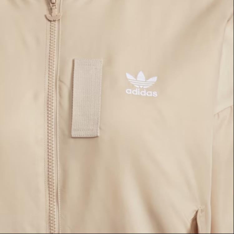 Adidas Оригинальная куртка с логотипом-трилистником на молнии и воротником-стойкой, женская куртка желтого цвета HE6584