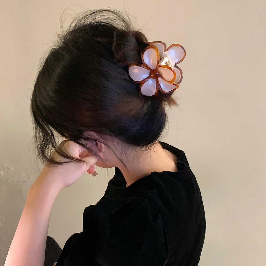Акриловый цветок заколка для волос винтажная мода заколка для волос женские головные уборы шпилька краб зажим заколка для волос для девочек аксессуары для волос подарки