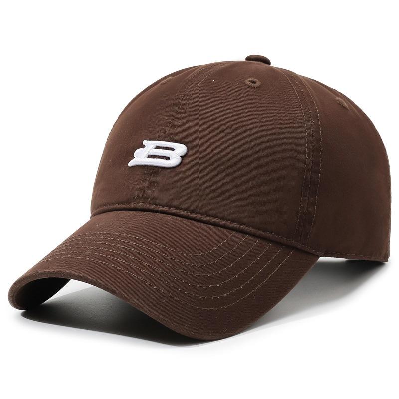 Unisex B Letter Embroidery Baseball Cap Spring Autumn Outdoor Adjustable Casual Hat Sunscreen Sports Cap