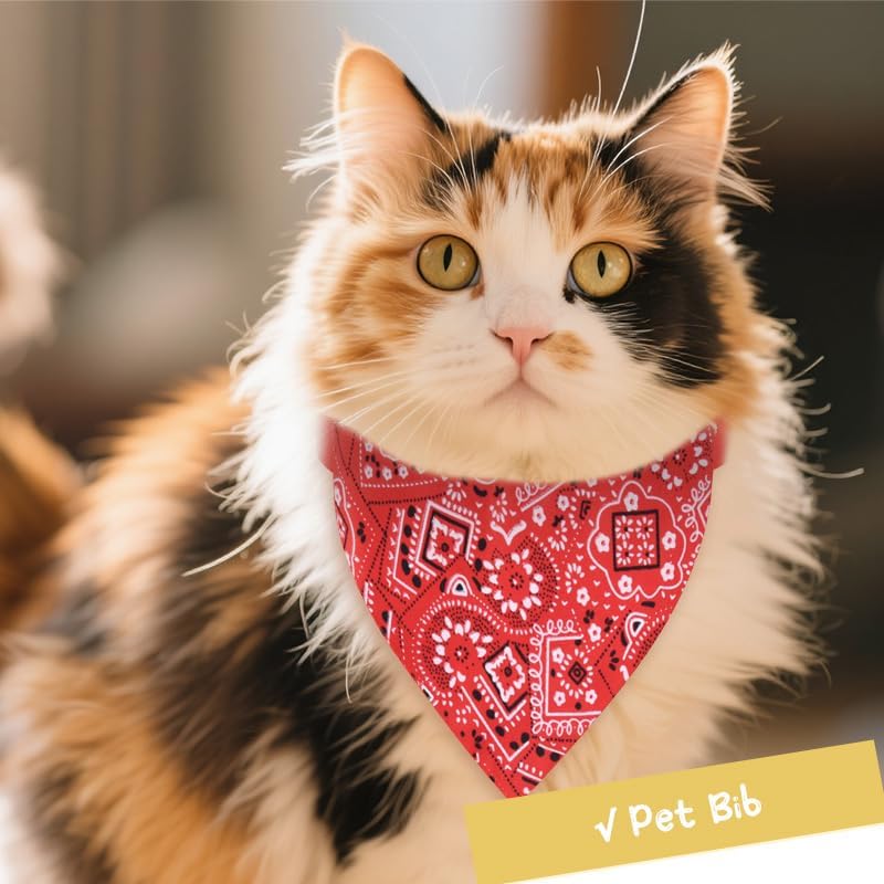 Adjustable Dog Bandana for Boy Girl Red Dog Handkerchief for Halloween Bandanas for Puppy Bandanas for Boys Girls Pet Neck Scarf for Cat Puppy