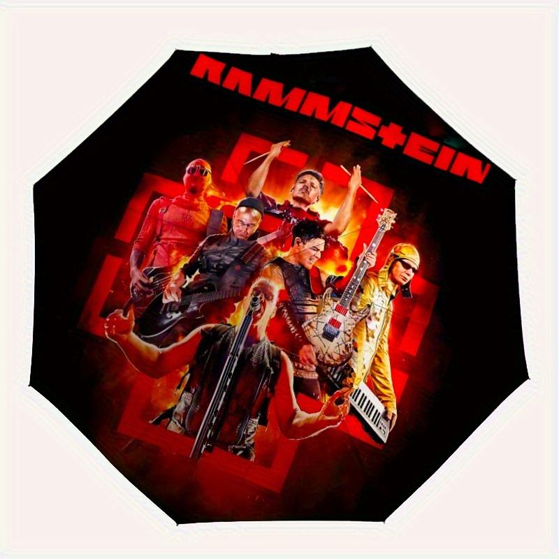 1pc Rammstein Concert Automatic Open/close Umbrella, Heavy-Duty Iron Frame, Folding Portable Design, Travel, Everyday Use178