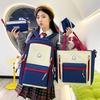 School Bag New Fashion Color Matching Junior High School Large Capacity Campus Backpack Simple Backpack Girls Leisure Bag